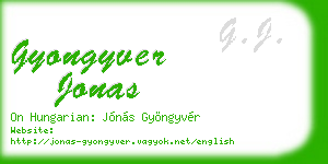 gyongyver jonas business card
